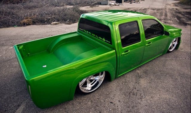 Le Camion Pick-Up en bois et silicone Vert menthe